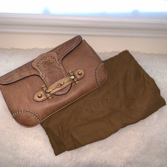 Authentic Vintage Brown Gucci Clutch - Picture 1 of 8